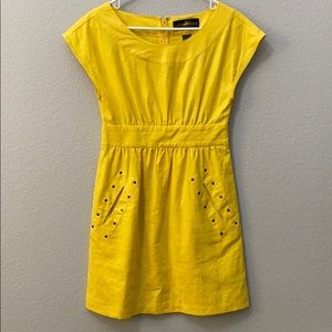 Edie Rose for DKNY Yellow Dress with Pockets